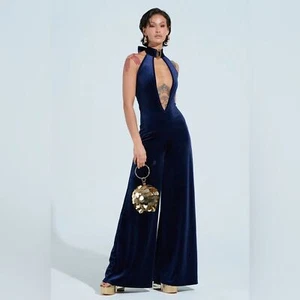 AKIRA SPARKS FLYING VELVET JUMPSUIT Size L EUC - Bild 1 von 9