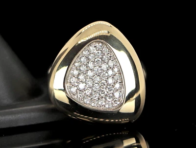 $6,950 Moneda Roberto Oro Amarillo 18K Diamante Blanco Capri Plus Anillo de Cóctel Banda Foto 1 de 4