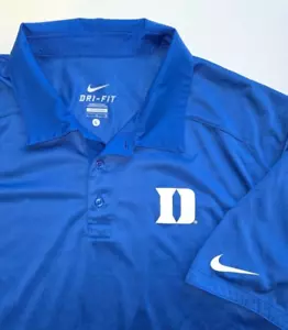 Nike Dri-Fit Duke Blue Devils Basketball Polo Shirt Mens Large SEE PICTURES READ - Picture 1 of 12