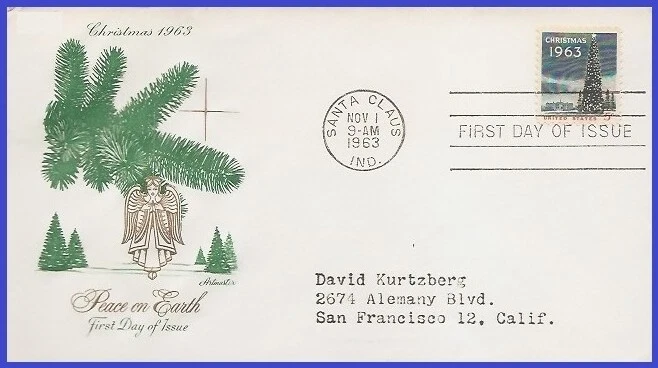 USA5 #1240 ADDR ARTMASTER FDC   Christmas Tree & White House - Image 1 of 1