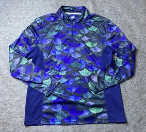 Reel Legends 1/4 Zip Pullover Mens Large Blue Stingray Freeline Pullover Fishing - Picture 1 of 7