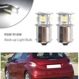 R10W R5W 245 Canbus White LED Reverse Backup Tail Light Bulb For Peugeot 208 301