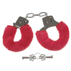 Handschellen Handfesseln Kette Plüsch rosa mit Schlüssel NEU - Bild 1 von 1