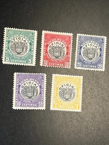 Venezuela stamp O24-28 MH Cover