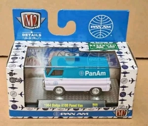 M2 MACHINES 1964 DODGE A100 PANEL VAN R69 PanAm SCALE 1:64 MODEL FURGONE COLLECT - Foto 1 di 1
