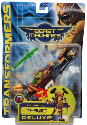Thrust Motorcycle Evil Vehicon Beast Machines - Transformers Hasbro Deluxe New - Image 1 of 4