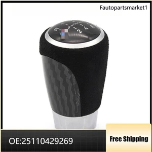 6 Speed Manual Gear Shift Knob Cover Head For BMW E81 E87 E88 E90 Carbon Fiber - Picture 1 of 3