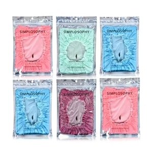 6 Womens Waterproof Shower Cap Reusable Washable Breathable For All Hair Lengths - Picture 1 of 1