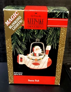 Hallmark Santa SUB 1992 Magic Keepsake Ornament Christmas Blinking Lights NIB! - Picture 1 of 5