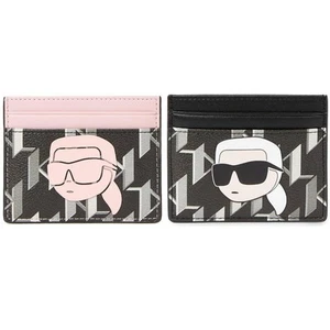 Karl Lagerfeld K Ikonik 2.0 CC Kartenhalter Damen Geldbörse In Schwarz Pink - Bild 1 von 7