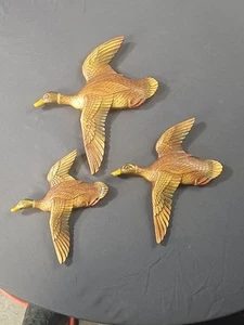 3er Set Kreidegeschirr Enten Vintage 1950-1960 MCM - Bild 1 von 8