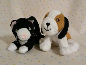 Parents Magazine Beagle brauner Welpe Hund und schwarze Katze Stofftier Plüschtier 4 Zoll - Bild 1 von 7