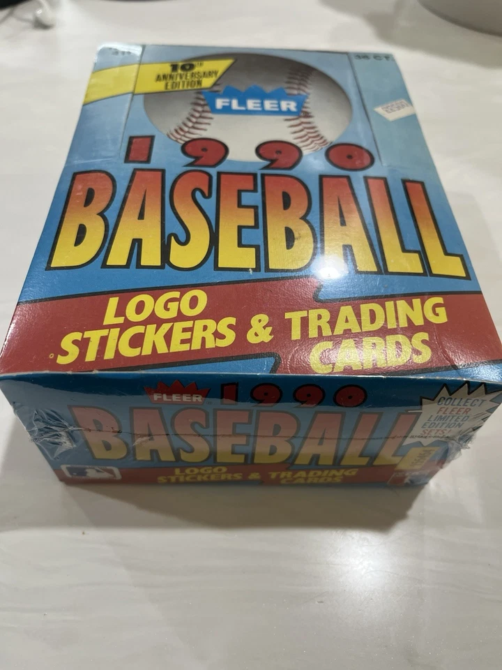 1990 Fleer Baseball caixa de cera lacrada 36 pacotes - Imagem 1 de 1