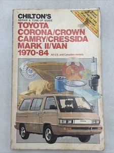 Chilton's 1970-84 Toyota Corona Crown Camry Cressida Mark 2 Van Maintenance Book - Picture 1 of 15