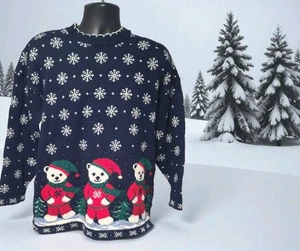 Suéter Feo Muñeco de Nieve Navidad Cascanueces Años 80 De Colección - Para Mujer talla M - Imagen 1 de 5