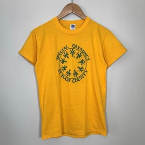 Vintage Russell T Shirt Special Olympics USA Single Stitch Sleeve Small Florida - Picture 1 of 11