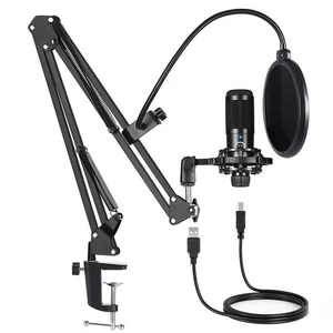 USB Kondensator Mikrofon Bundle Kit, 192KHZ/24BIT Professionelle Niere Computer... - Bild 1 von 8