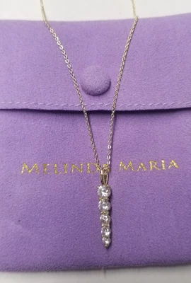 Melinda Maria 18K Gold Plated Multi Stone Pendant Necklace 15"+3" - Image 1 of 4