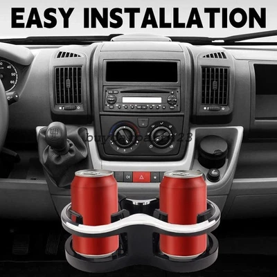 Doppel Getränkehalter für Peugeot Boxer Citroën Relay Fiat Ducato 07-24 - Image 1 of 4