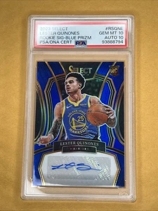 2023-24 Select Lester Quinones #39 Rookie Blue Prizm 15/49 PSA 10 AUTO 10 - Picture 1 of 3
