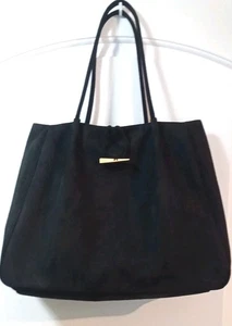 Donna Karen Cosmetics Faux Ultra Suede Oversized Tote Shoulder Bag 18" Wide - Picture 1 of 6