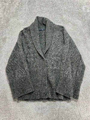 Cárdigan Suéter Cuello Chal Texturizado Gap Para Hombres XL Gris Tejido Apretado Ribete Acanalado Foto 1 de 4