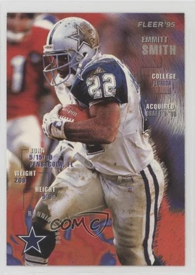 1995 Fleer Shell FACT Emmitt Smith #100 HOF - Image 1 of 2