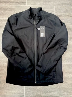 NUEVA Chaqueta de Lluvia de Golf Walter Hagen Para Hombre Talla Pequeña Cremallera Completa Negra Precio de Venta sugerido por el fabricante 85 USD Foto 1 de 3