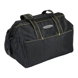 Voyager 12" Wide-Mouth Tool Bag Black Heavy-Duty Utility Tote Multiple Pockets - Picture 1 of 3
