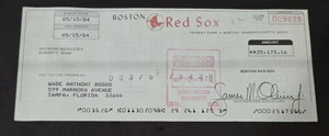 WADE BOGGS Signed Payroll Check-HALL OF FAME-RAYS-YANKEES-BOSTON RED SOX-JSA - Picture 1 of 7