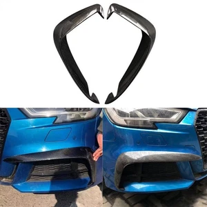 Real Carbon Fiber Front Bumper Spoiler Air Vent Cover For Audi A3 A4 S3 S4 17-19 - Picture 1 of 19