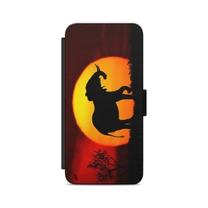 Funda de teléfono billetera abatible con animales silueta de elefante para modelos Samsung - Imagen 1 de 4