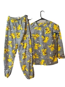Pokémon PIKACHU 2pc Long Sleeve Top and Pants Pajama Set Size L (10-12) - Picture 1 of 5