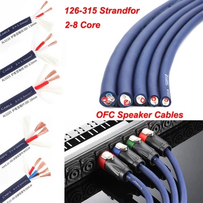 10m OFC Speaker cables 126-315 Strandfor  2-8 Core Surround Sound Hifi Car Audio - Image 1 of 4