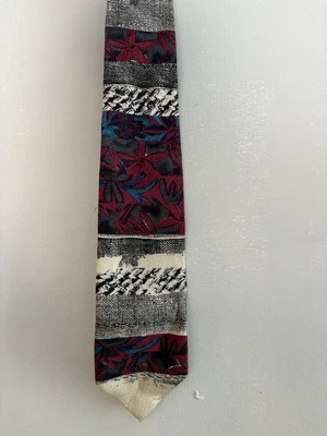 Corbata de diseñador BRUNO PIATTELLI 100 % seda roja floral/multicolor 56 x 4 para hombre Foto 1 de 4