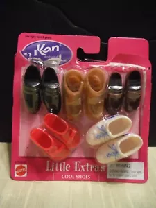 KEN LITTLE EXTRAS COOL SHOES 5 PAIRS: 2 Pr Dress Shoes, Sneakers, Sandals, Boots - Picture 1 of 6