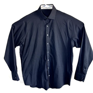 Twillory Shirt Men’s 16.5 - 34/35 Black Button Up Performance Server Bartender - Picture 1 of 9