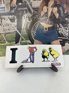 Vintage 90er PORNSTAR KLEIDUNG ANSCHLÜSSE NOS SKATEBOARD I Dig Chicks AUFKLEBER - Bild 1 von 4