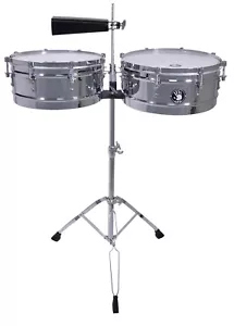 5d2 Timbale 14” & 15” Chrome Shells With Stand. - Picture 1 of 3
