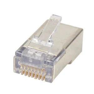 Platinum Tools 105020 Confezione da 100 Connettori EZ-RJ45 Schermati per CAT5e CAT6 - Foto 1 di 3