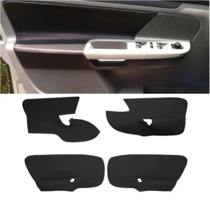 4Pcs/Set Luxury Black Leather Door Armrest Panels Cover For VW Jetta Golf MK5 C - Picture 1 of 7