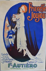 Affiche 1923 PRINCESSE JOUJOU Opérette par Clérice Frères dim. 116 x 76 - Picture 1 of 7