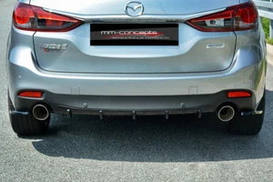 Difusor CUP NEGRO para Mazda 6 VI MK3 GJ Wagon parachoques trasero central - Imagen 1 de 9