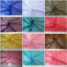 Stretch Glitter Mesh Fabric Sequin Dots Choose Your Color
