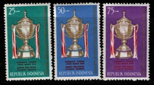 Indonesia Sc #645-47 MNH 1964 THOMAS CUP BADMINTON WORLD CHAMPIONS - Picture 1 of 1