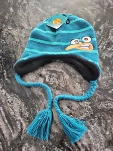 Disney XD Phineas & Ferb Platypus Beanie Winter Reversable Beanie Cap Adult - Picture 1 of 6