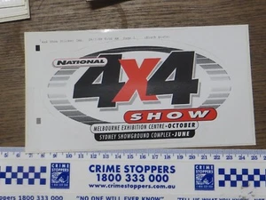NATIONAL 4 X 4 SHOW Sticker Decal 16 CM Vintage - Picture 1 of 1