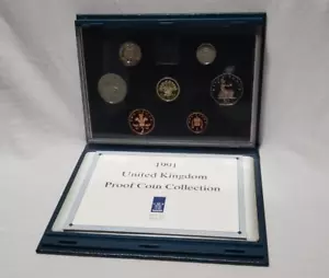 1991 United Kingdom Proof Coin Set with Box & COA - Picture 1 of 19