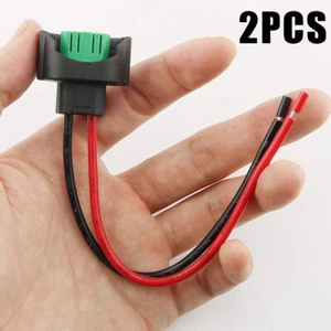 2Pcs H11 H8 Female Connector Adapter Harness Wiring Socket Plug Fog Light DRL - Picture 1 of 13