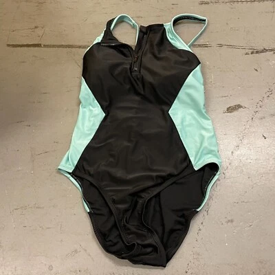 Xersion Women's Swimsuit Size L Dive In Front Zip Tank One Piece - Image 1 of 4